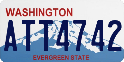 WA license plate ATT4742