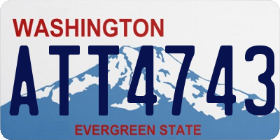 WA license plate ATT4743