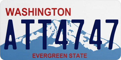 WA license plate ATT4747