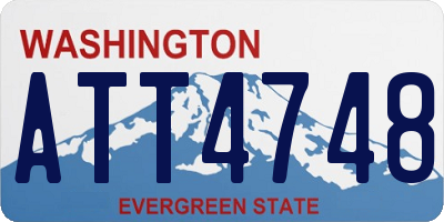 WA license plate ATT4748