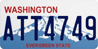 WA license plate ATT4749