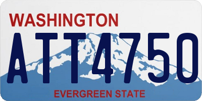 WA license plate ATT4750