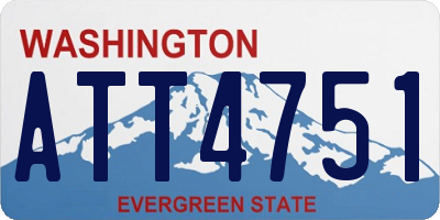 WA license plate ATT4751