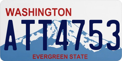 WA license plate ATT4753