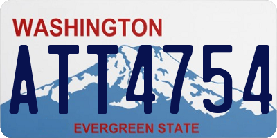 WA license plate ATT4754