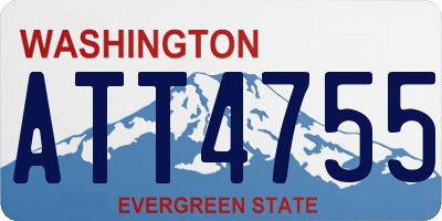 WA license plate ATT4755