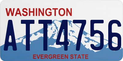 WA license plate ATT4756