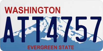 WA license plate ATT4757