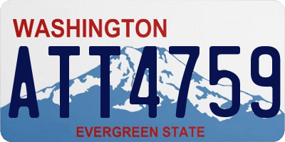 WA license plate ATT4759