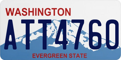 WA license plate ATT4760