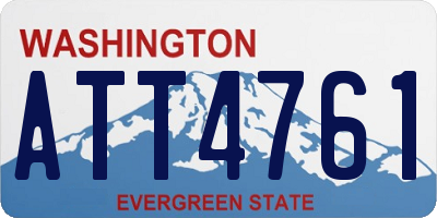 WA license plate ATT4761