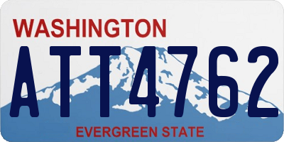WA license plate ATT4762