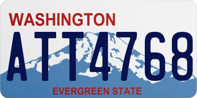 WA license plate ATT4768