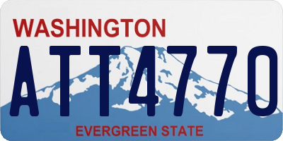 WA license plate ATT4770