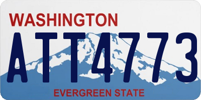 WA license plate ATT4773