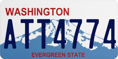 WA license plate ATT4774