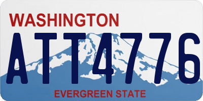 WA license plate ATT4776