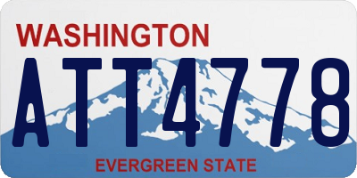 WA license plate ATT4778