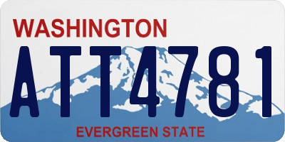 WA license plate ATT4781