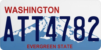 WA license plate ATT4782