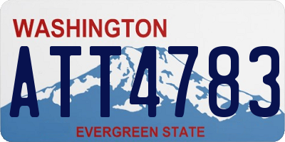 WA license plate ATT4783