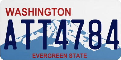WA license plate ATT4784