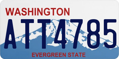WA license plate ATT4785