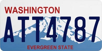 WA license plate ATT4787