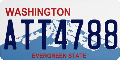WA license plate ATT4788
