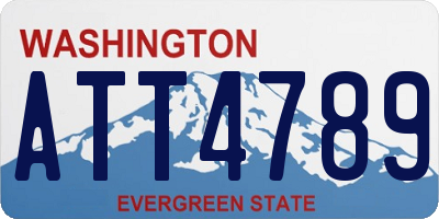 WA license plate ATT4789