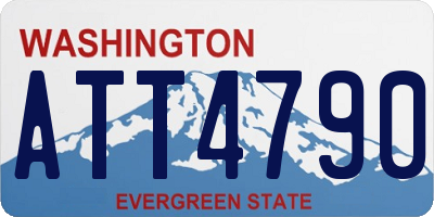 WA license plate ATT4790