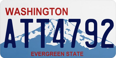 WA license plate ATT4792