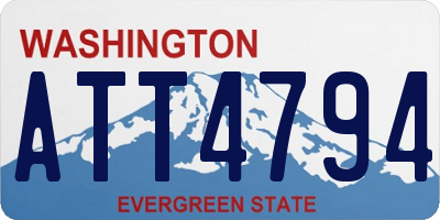 WA license plate ATT4794