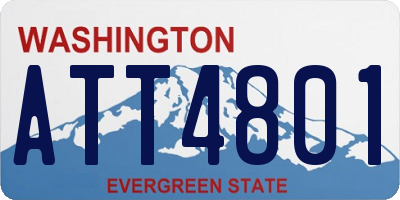 WA license plate ATT4801