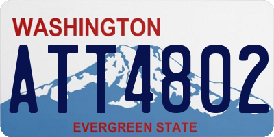 WA license plate ATT4802