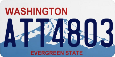 WA license plate ATT4803