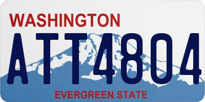 WA license plate ATT4804