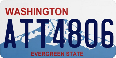 WA license plate ATT4806