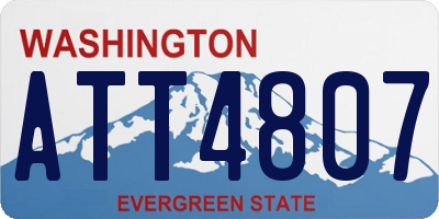 WA license plate ATT4807