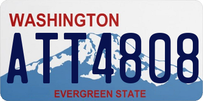 WA license plate ATT4808