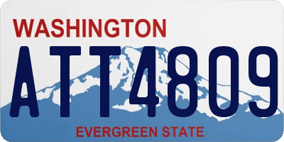 WA license plate ATT4809