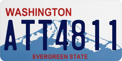 WA license plate ATT4811