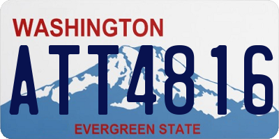 WA license plate ATT4816