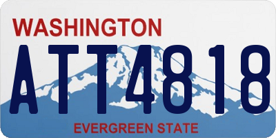 WA license plate ATT4818