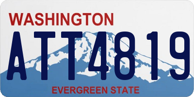 WA license plate ATT4819