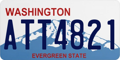 WA license plate ATT4821