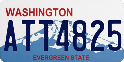 WA license plate ATT4825