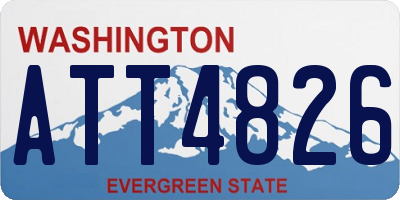 WA license plate ATT4826
