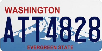 WA license plate ATT4828