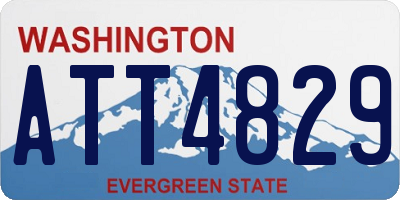 WA license plate ATT4829